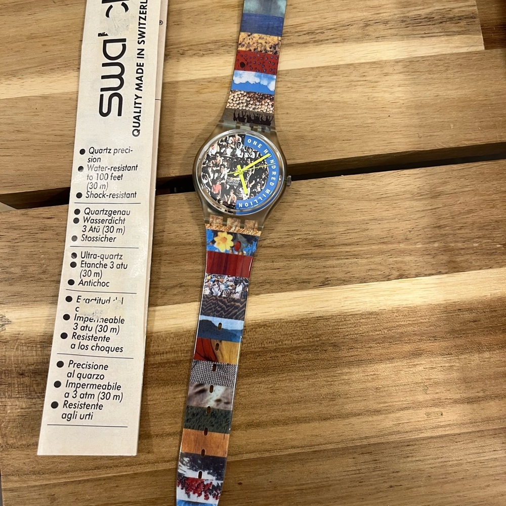 Swatch Watch Vintage 1991 GZ126 the people One Hundred Million